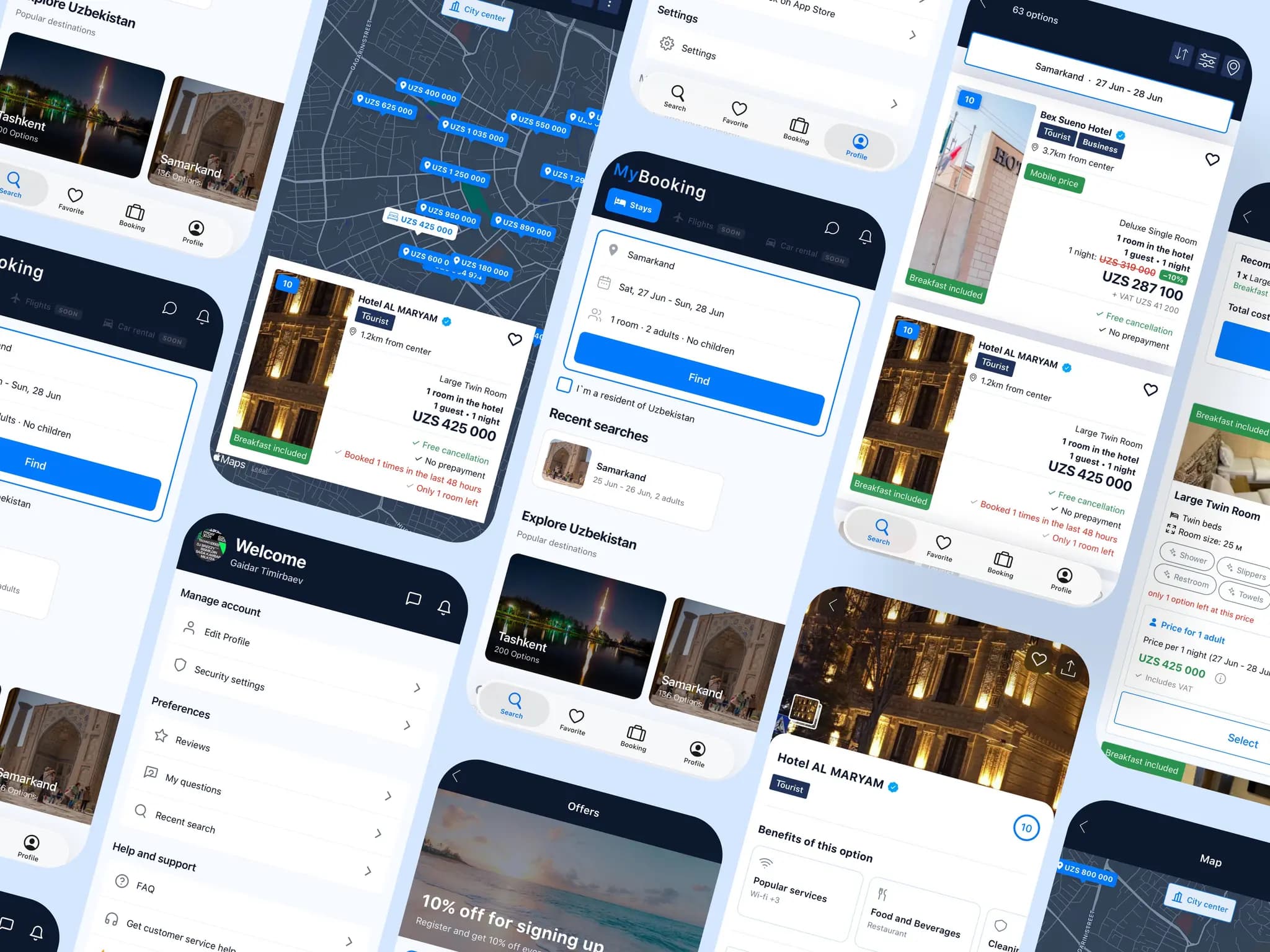 Изображение интерфейса MyBooking, 1